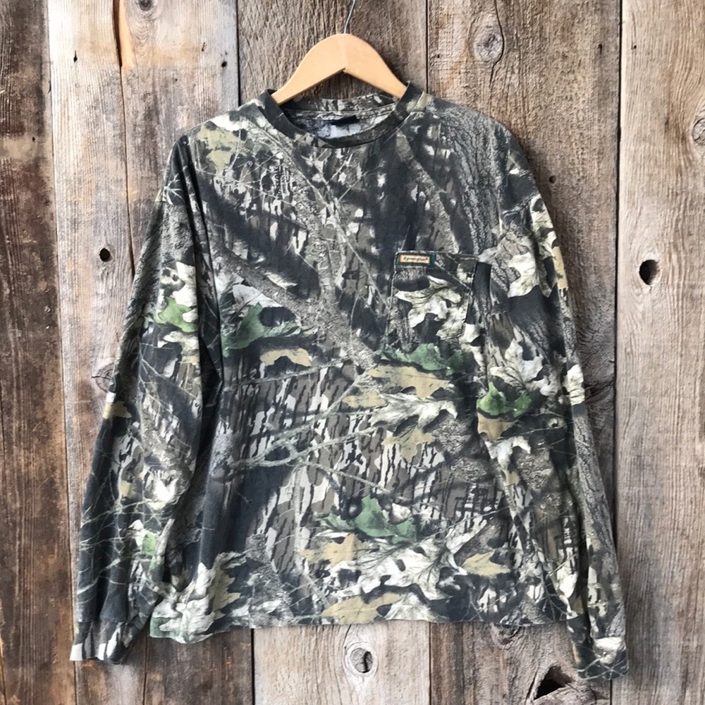 VTG Remington Single Stitch Mossy Oak Camo Long Sleeve T-Shirt, 2X - Picture 1 of 8